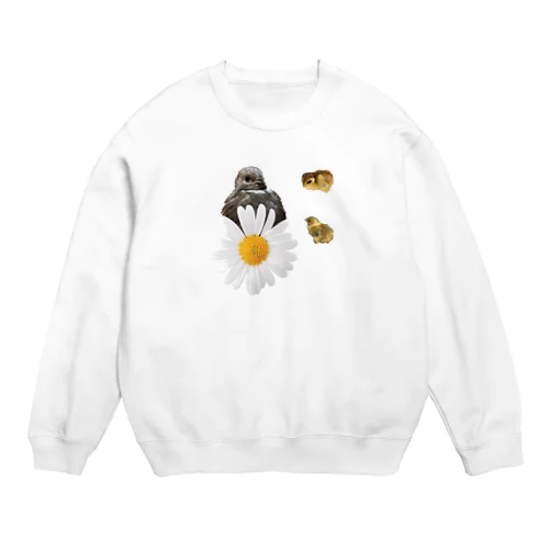 ぽひぽひヒメウズラ  Crew Neck Sweatshirt