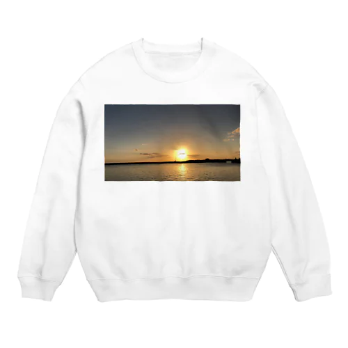 沖縄の夕陽 Crew Neck Sweatshirt