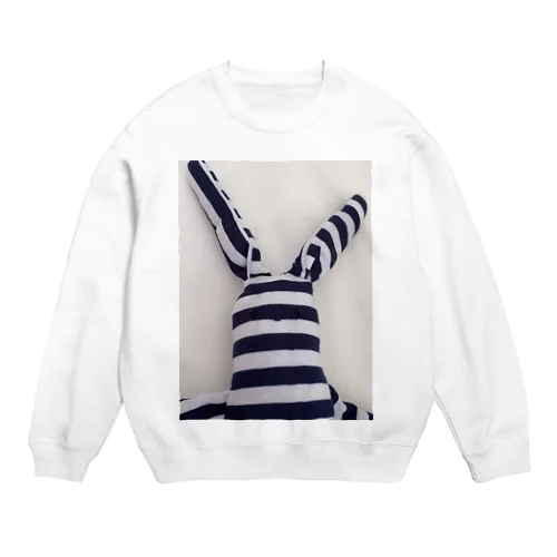 たてしまよこしまななめしまちゃんの顔 Crew Neck Sweatshirt