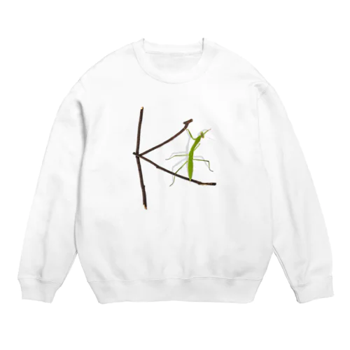 【K】カマキリついてるよ！イニシャル Crew Neck Sweatshirt