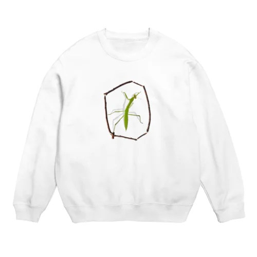 【O】カマキリついてるよ！イニシャル Crew Neck Sweatshirt