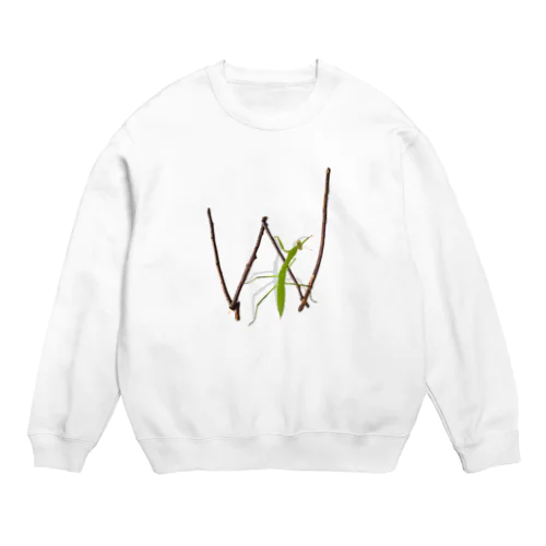 【W】カマキリついてるよ！イニシャル Crew Neck Sweatshirt