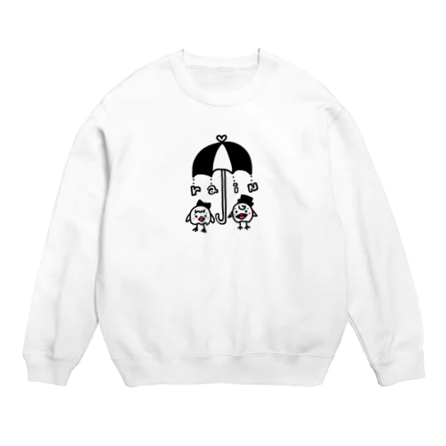 ひよひよ相合傘 Crew Neck Sweatshirt