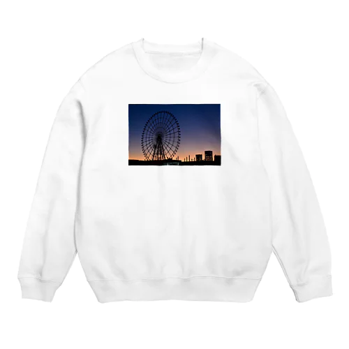 明け方の観覧車【風景】 Crew Neck Sweatshirt