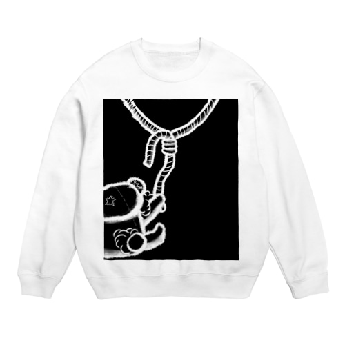 不穏な黒クマ Crew Neck Sweatshirt