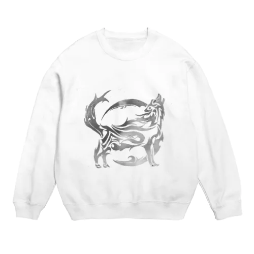 tattoo Wolf Crew Neck Sweatshirt