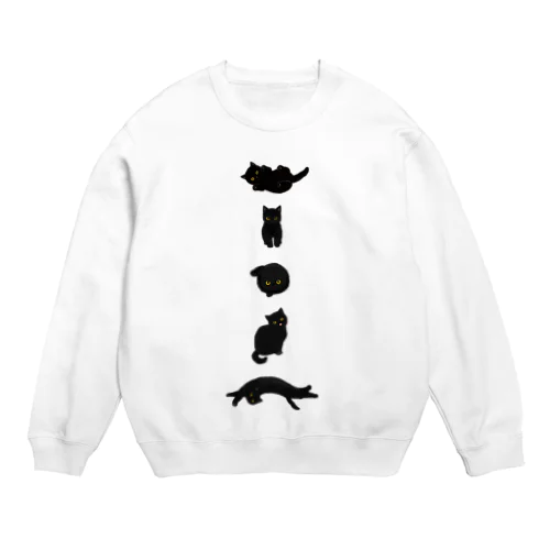 黒にゃん。 Crew Neck Sweatshirt