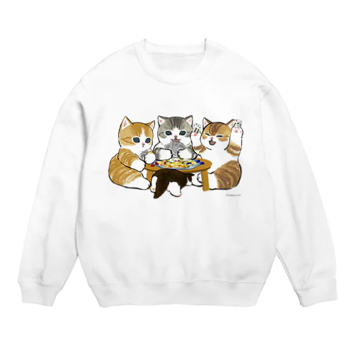 ボードゲームであそぶ猫 Crew Neck Sweatshirt