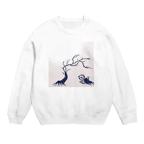 黄昏:ゾンビ猫(仮)ちゃん Crew Neck Sweatshirt