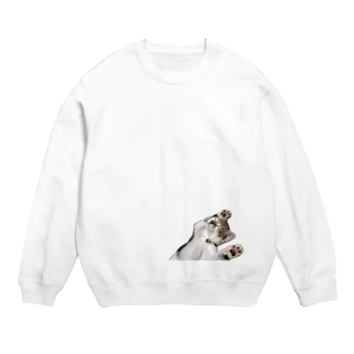 無防備な猫 Crew Neck Sweatshirt