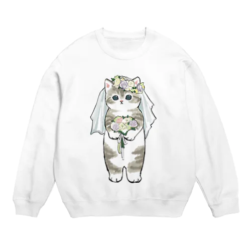 花嫁にゃん Crew Neck Sweatshirt