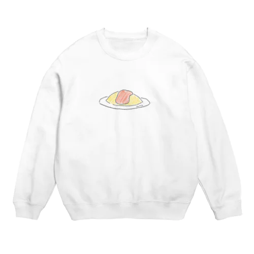 落書きオムライス Crew Neck Sweatshirt