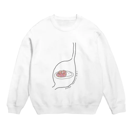 まだいけます（カレーライス） Crew Neck Sweatshirt