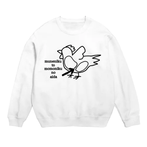 胸肉とモモ肉の間 Crew Neck Sweatshirt