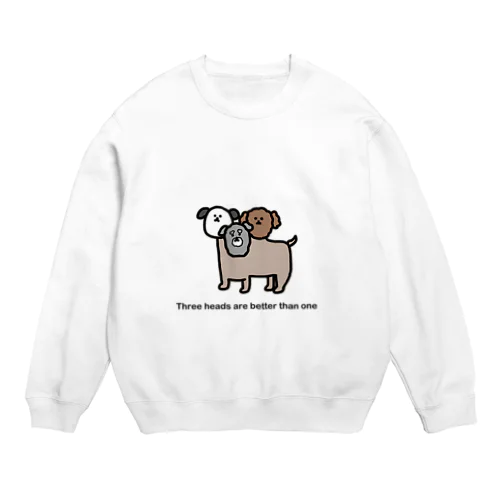 お得ッ！ 3種の犬ケルベロス Crew Neck Sweatshirt