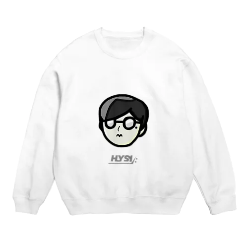 ほくろとメガネくん Crew Neck Sweatshirt