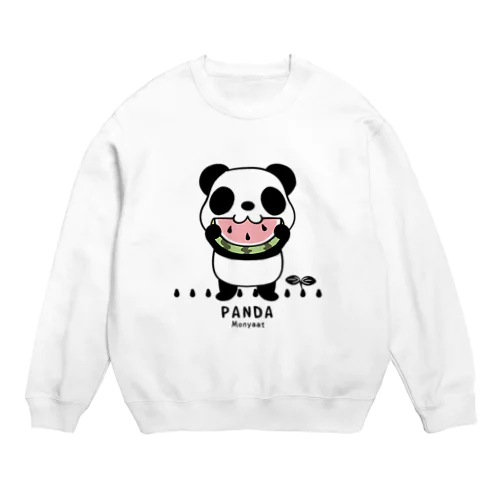 スイカを食べるパンダちゃん C Crew Neck Sweatshirt