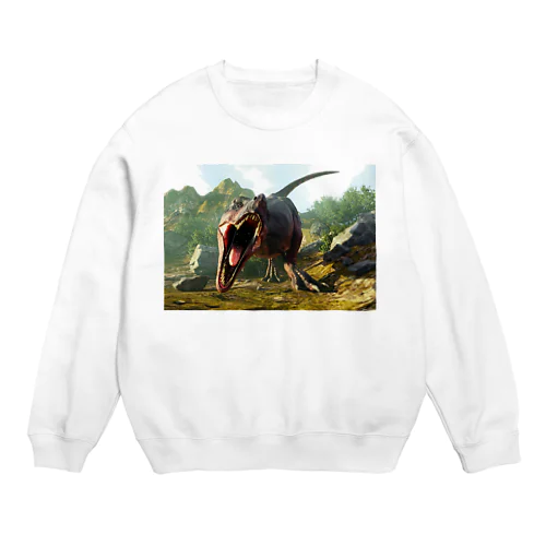 ティラノサウル（正面） Crew Neck Sweatshirt