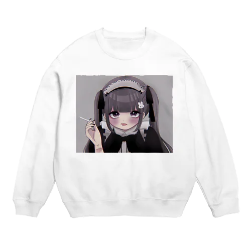 メンヘラ めいど Crew Neck Sweatshirt