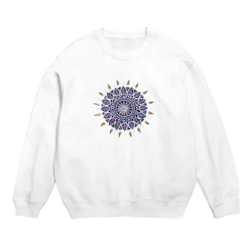 アラベスク刺繡 ✸ ホワイト Crew Neck Sweatshirt
