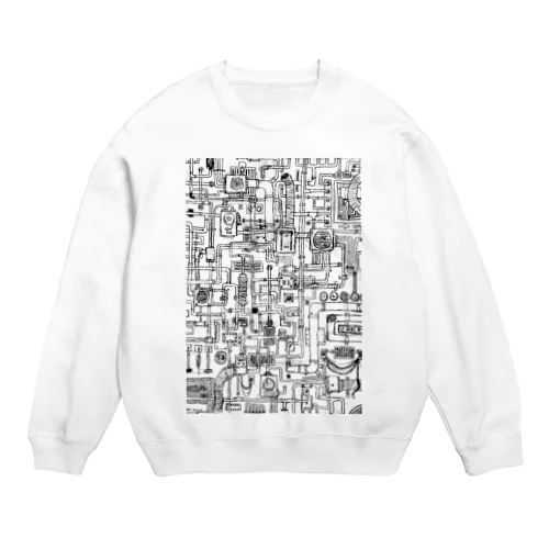 配管マニア Crew Neck Sweatshirt