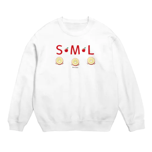 ML002 SMLTシャツのりんごすたぁ*輪切りのリンゴ Crew Neck Sweatshirt