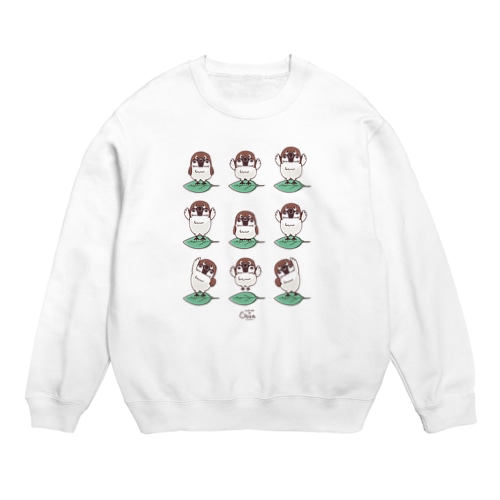 スズメがちゅん　体操ちゅん Crew Neck Sweatshirt