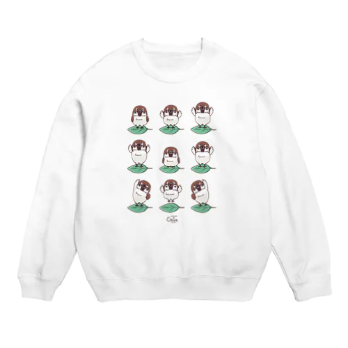 スズメがちゅん　体操ちゅん Crew Neck Sweatshirt