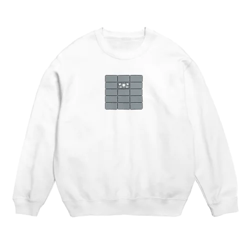 ブロック塀2 ドット絵　short Crew Neck Sweatshirt