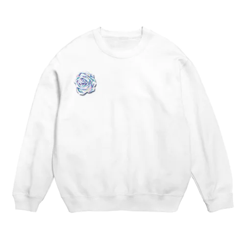 虹色のバラ Crew Neck Sweatshirt