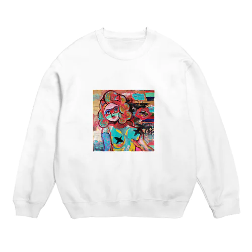 18禁バージョンドラァグクイーンキャット Crew Neck Sweatshirt