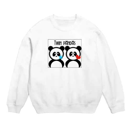 双子のパンダちゃん Crew Neck Sweatshirt