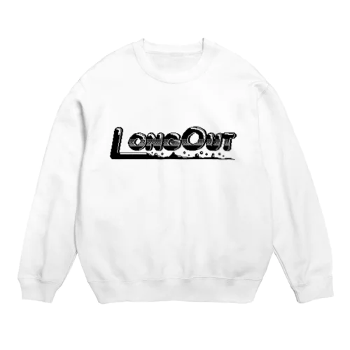 LONGOUTブラックロゴ Crew Neck Sweatshirt