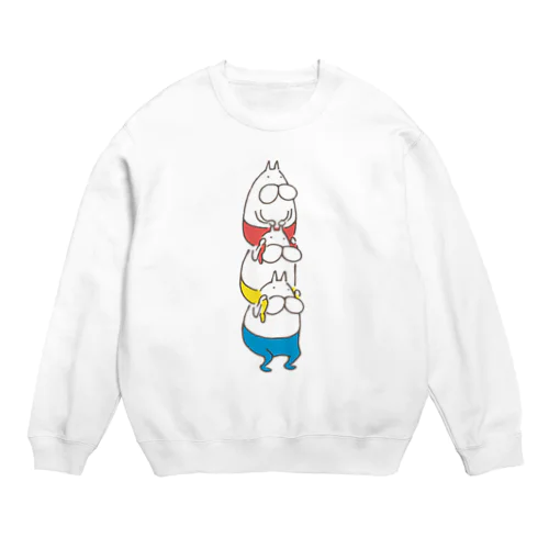 ねこタイツ かたぐるま Crew Neck Sweatshirt