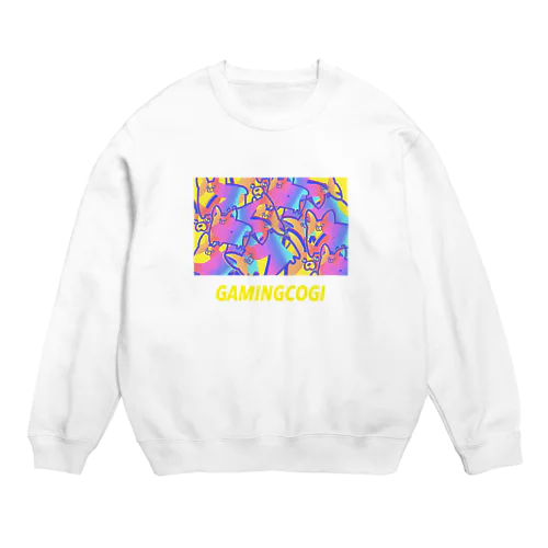 カモフラゲーミングコーギー Crew Neck Sweatshirt