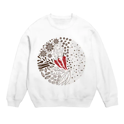 カレー　スパイスカレー　カレーライス　香辛料　ガラムマサラ　スパイス　CARRY　spice　　かわいい　おしゃれ　かっこいい　すっきり Crew Neck Sweatshirt