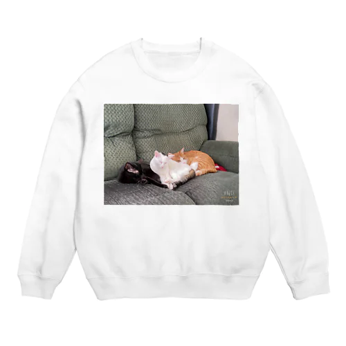 ウチの猫達 Crew Neck Sweatshirt