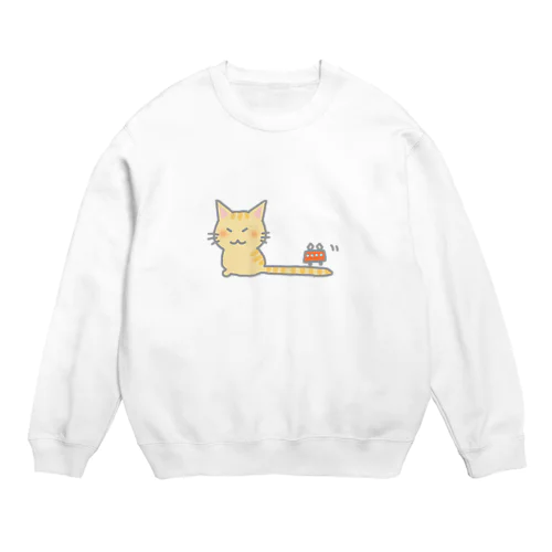 電車猫さん Crew Neck Sweatshirt