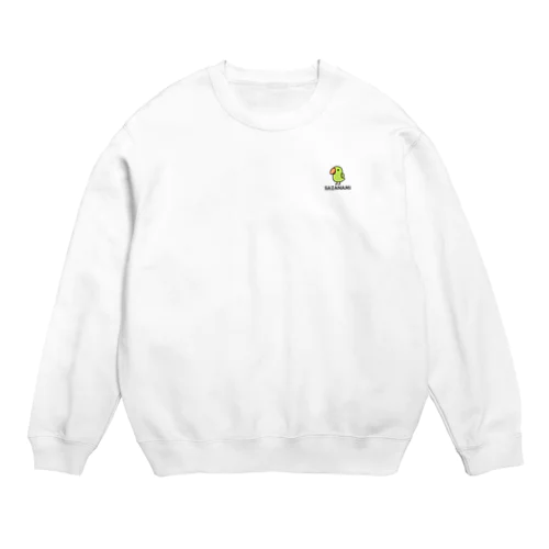 胸エンブレム・サザナミインコ Crew Neck Sweatshirt