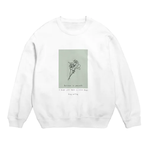 bouquet green Crew Neck Sweatshirt