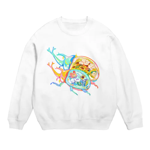 宝石なカブトムシたち Crew Neck Sweatshirt