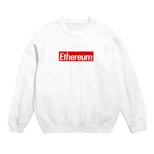 Ethereum ストリート定番の赤に白抜き Crew Neck Sweatshirt