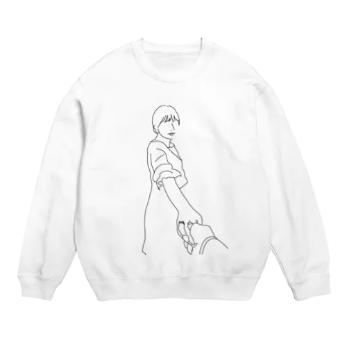 カップル　彼氏目線　背中無し Crew Neck Sweatshirt