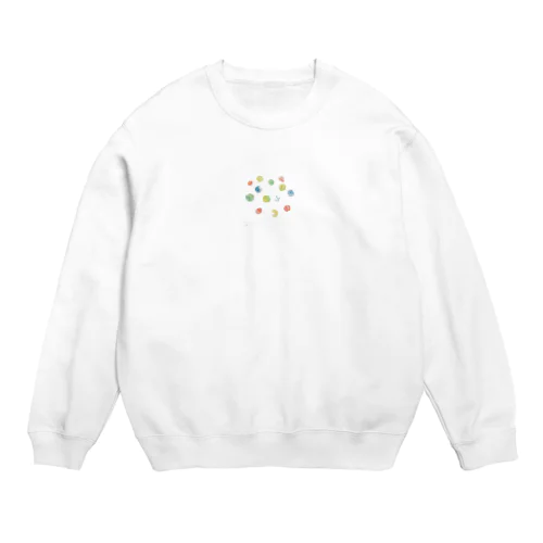 ふんわり水彩水玉 Crew Neck Sweatshirt