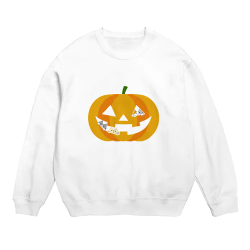 かぼちゃにゃ Crew Neck Sweatshirt