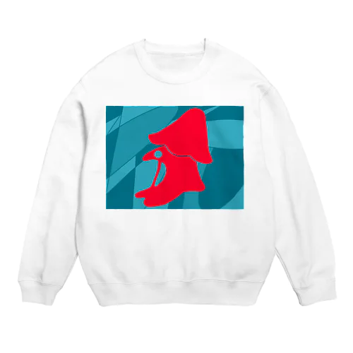 わたがしデザイン（青・赤） Crew Neck Sweatshirt