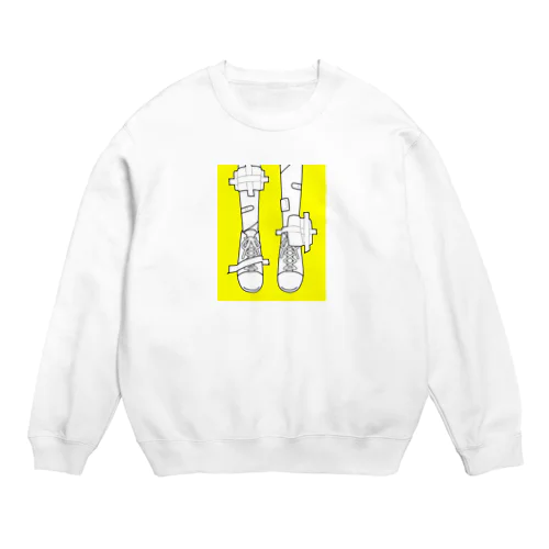 暴力に程近い白 Crew Neck Sweatshirt