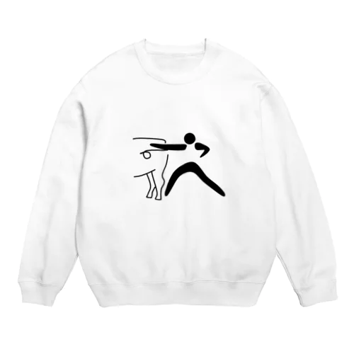 牛の直腸検査 Crew Neck Sweatshirt