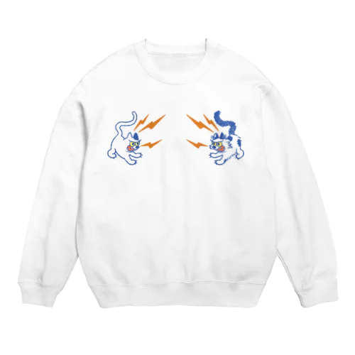 猫の喧嘩 Crew Neck Sweatshirt