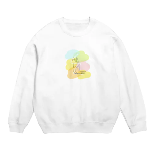 カラフルレッサーパンダ　 Crew Neck Sweatshirt